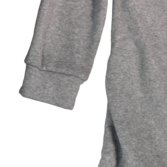 Shein Sweater Dress Women Small Gray Ruched Tie Sides Sweatshirt Athleisure - Picture 6 of 8